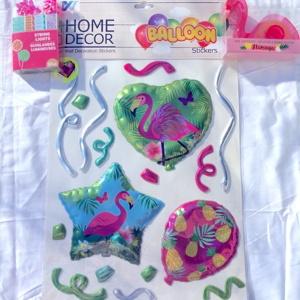 NWT FLAMINGO pink STRING LIGHTS  STICKERS🦩ARE GIANT!!